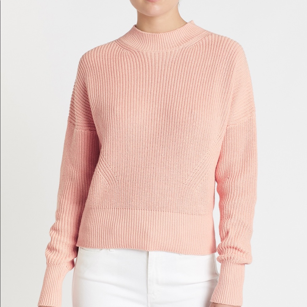 Frame moving  rib sweater pink vintage peony knit women’s small